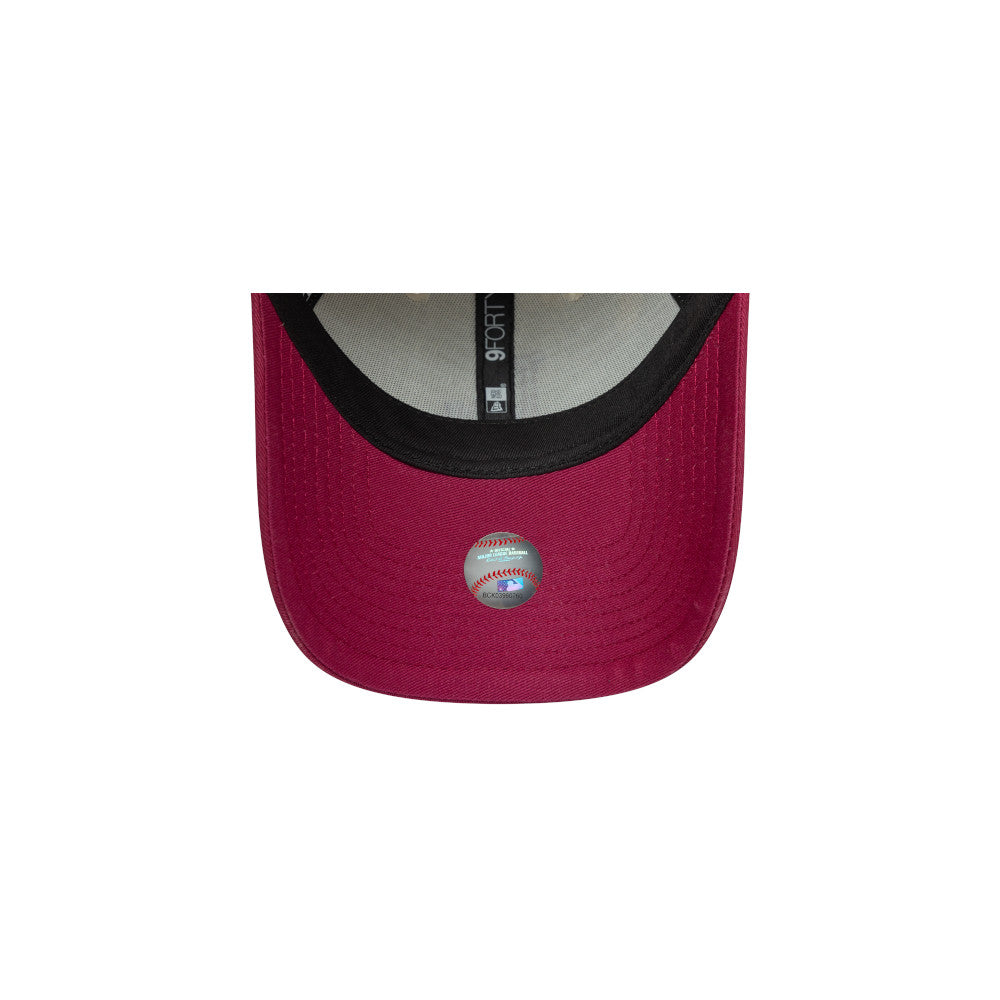 LA Dodgers Hat - Side Script Ivory Pink 2-Tone MLB 9Forty Strapback Cap - New Era